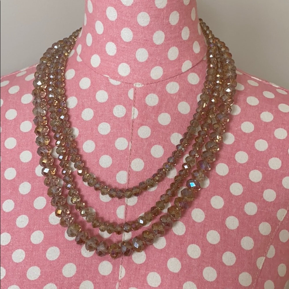 3 Strand Beaded Necklace